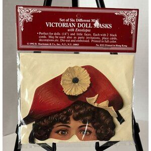 Lot of 3 VTG B Shackman Victorian Paper Masks Die Cut Embossed NWT